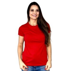 CAMISETA FEMININA LISA VERMELHA