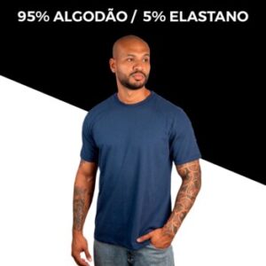 CAMISETA BASICA COM ELASTANO MARINHO