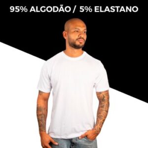 CAMISETA BASICA COM ELASTANO BRANCA