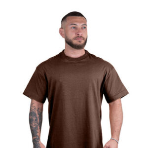 CAMISETA OVERSIZED MALHÃO LISA MARROM