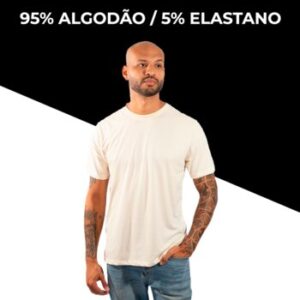 CAMISETA BASICA COM ELASTANO OFF WHITE