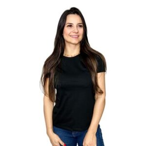 CAMISETA FEMININA LISA PRETA