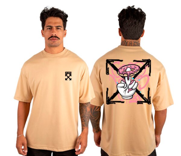 Camiseta Masculina Oversized Malhão Off White 2 - Imagem 4