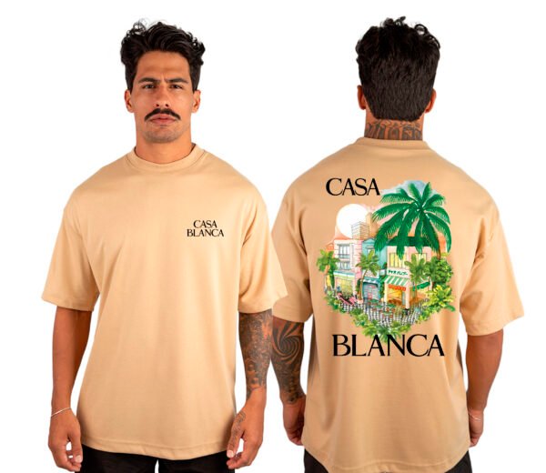 Camiseta Masculina Oversized Malhão Casa Blanca