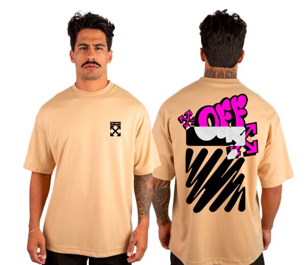 Camiseta Masculina Oversized Malhão Off White 1 - Imagem 4