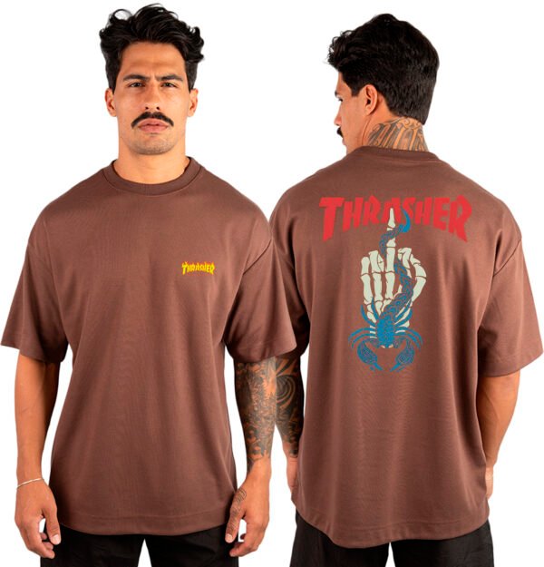 Camiseta Masculina Oversized Malhão Thrasher - Imagem 4