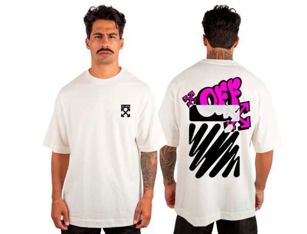 Camiseta Masculina Oversized Malhão Off White 1 - Imagem 2