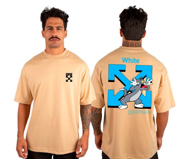 Camiseta Masculina Oversized Malhão Off White 4 - Imagem 3