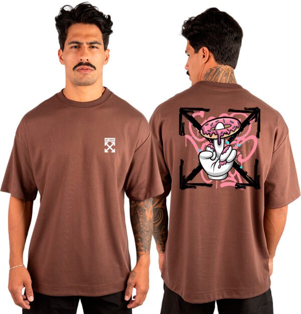 Camiseta Masculina Oversized Malhão Off White 2 - Imagem 3
