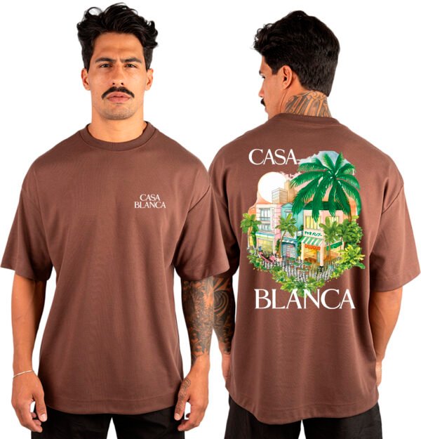 Camiseta Masculina Oversized Malhão Casa Blanca - Imagem 4