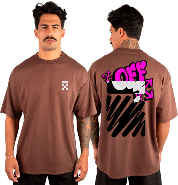 Camiseta Masculina Oversized Malhão Off White 1 - Imagem 3